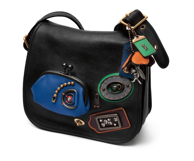 Coach Saddle 黑色復古手袋 TWD 45,000